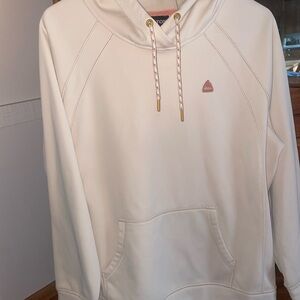 Burton Cream Hoodie with Pink Accents